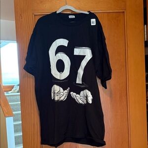 Black Graphic  6 7 T-Shirt